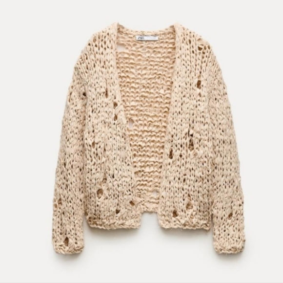 RIBBON KNIT CARDIGAN - Picture 2 of 12